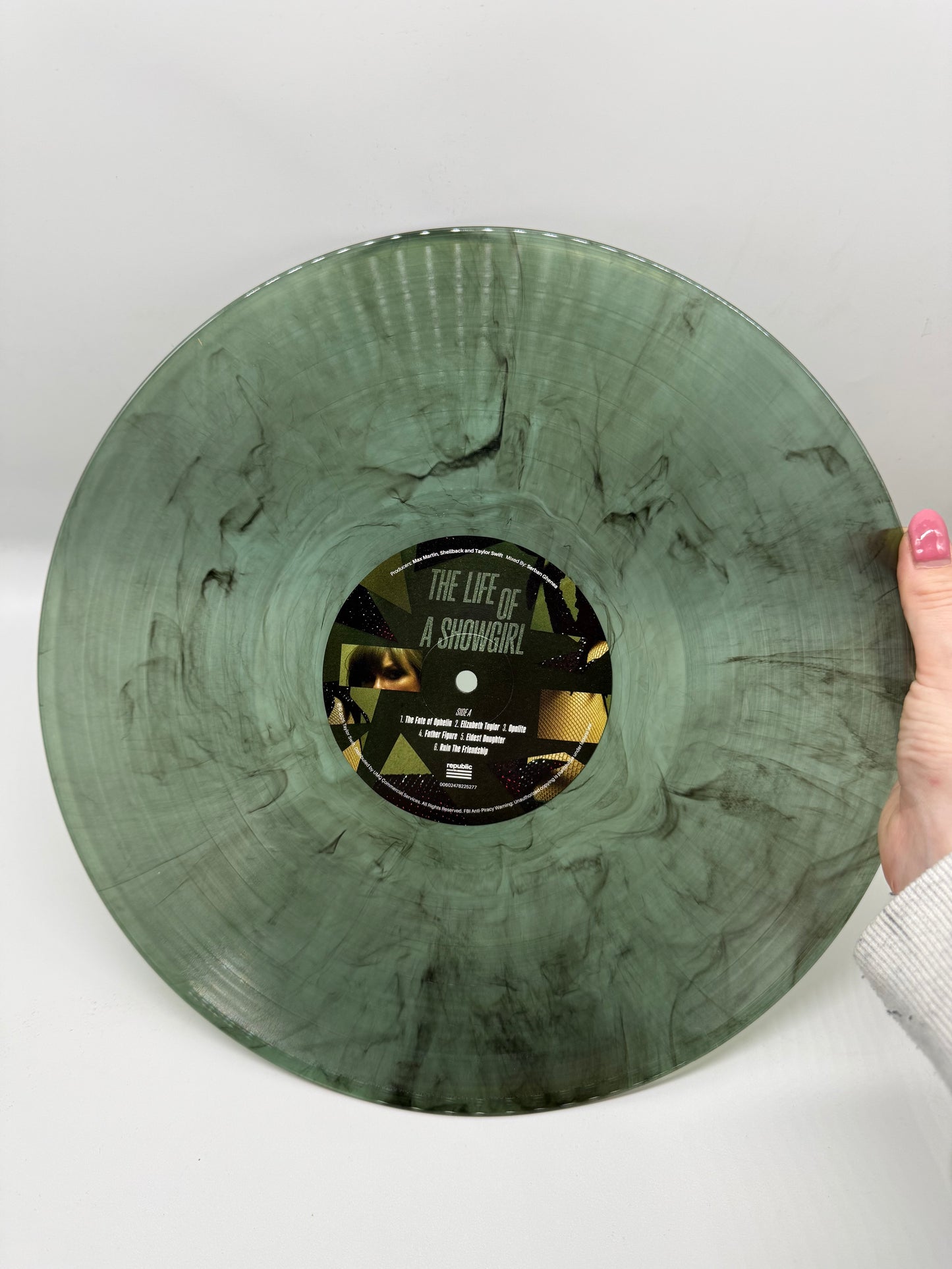 Taylor Swift The Life of A Showgirl (The Shiny bug Edition - Wintergreen onyx marble Vinyl)