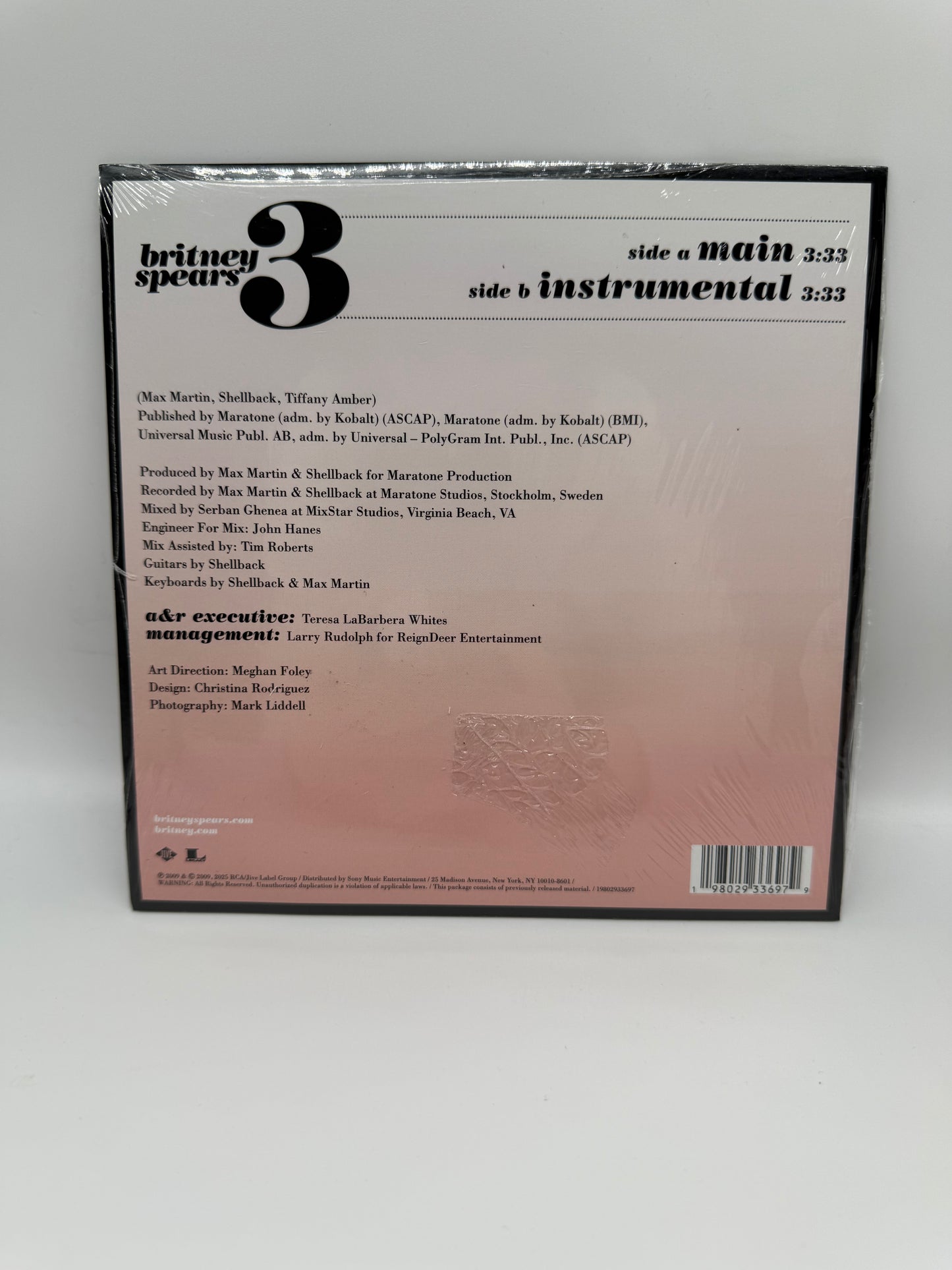 Britney Spears - 3 UO Exclusive 7-inch Single