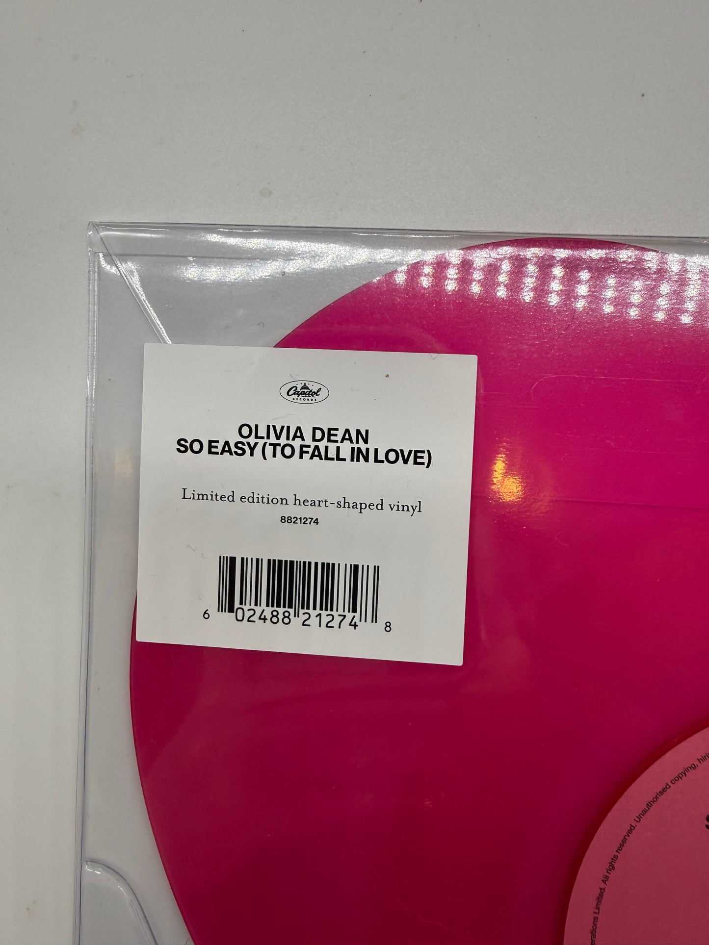 Olivia Dean - So Easy (To fall in love) / I’ve seen it Heart shaped 10” Single