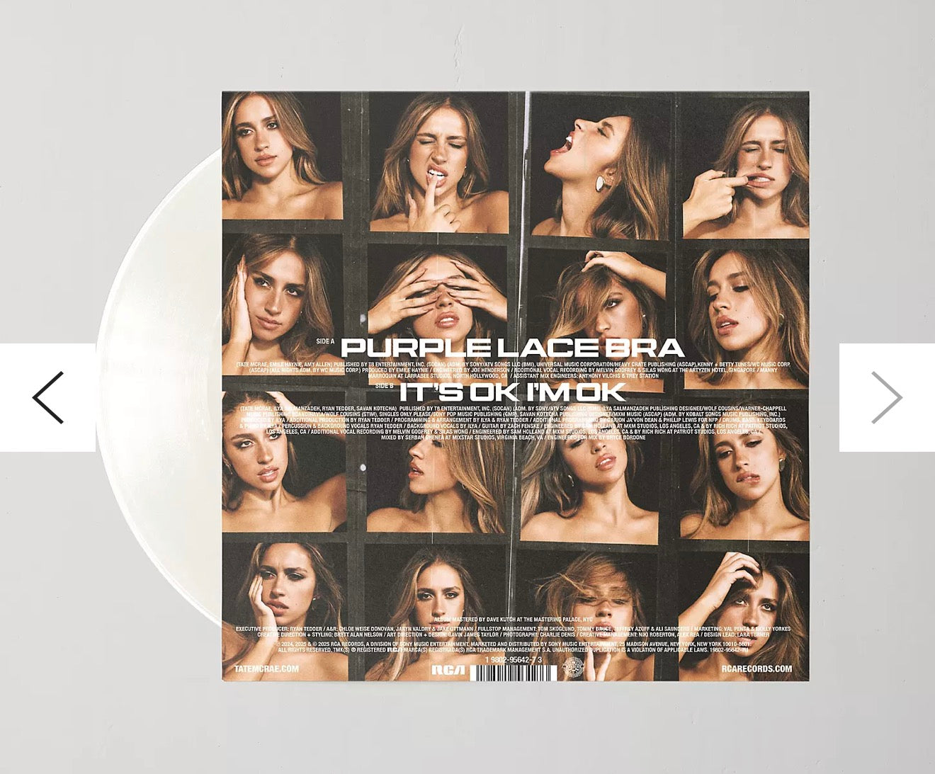 Tate McRae - Purple lace bra / It's ok I'm ok UO Exclusive 7-inch Single