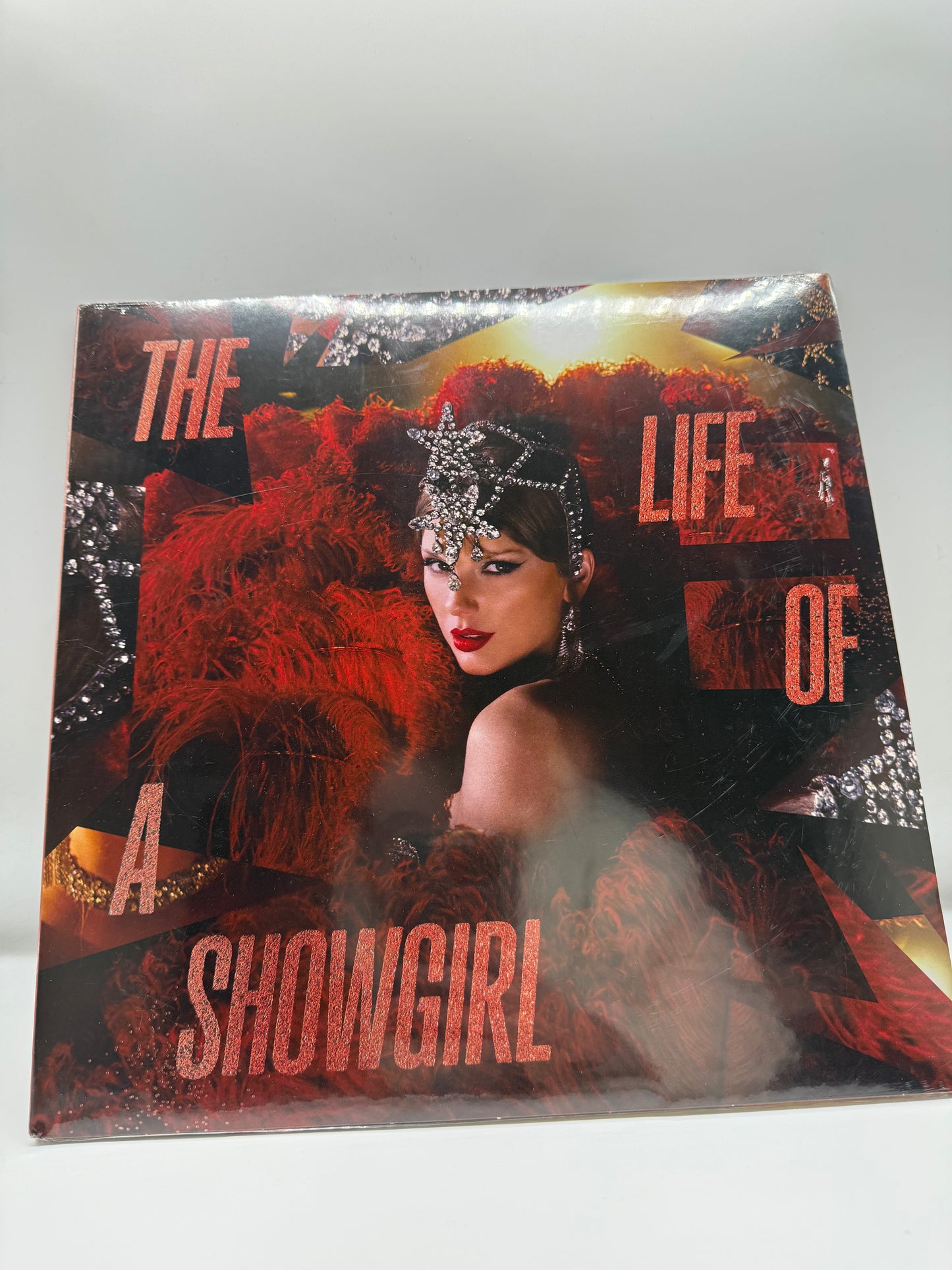 (B STOCK) Taylor Swift - The Life of a Showgirl, (Tiny bubbless in Champagne Edition Lipstick & lace Vinyl)