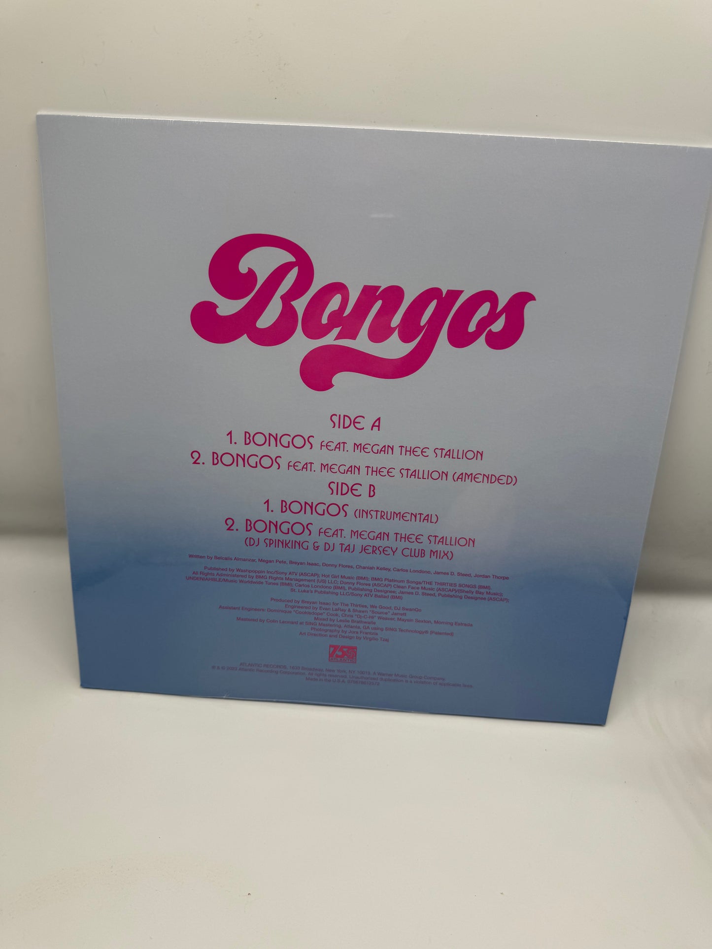 BONGOS (feat. Megan Thee Stallion) Baby Blue 12” Vinyl